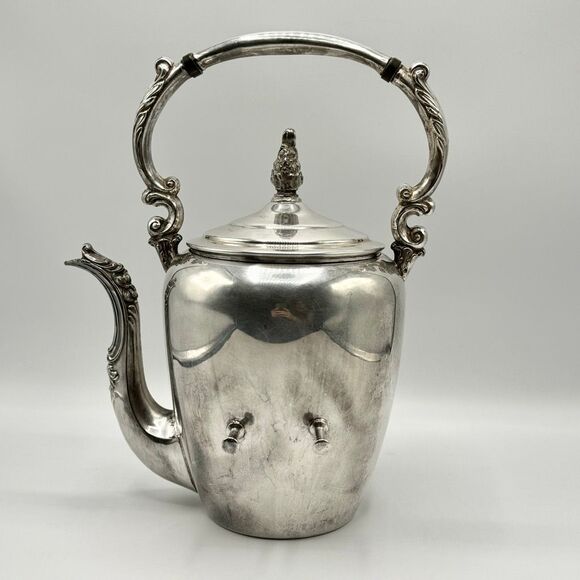 F B Rogers Vintage 19th Century Silver Plated Tilting Teapot No Stand - Picture 1 of 13